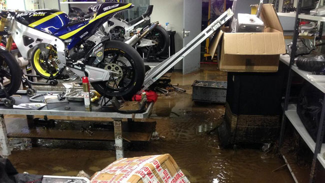 База команды Yamaha Tech 3 повреждена из-за наводнения