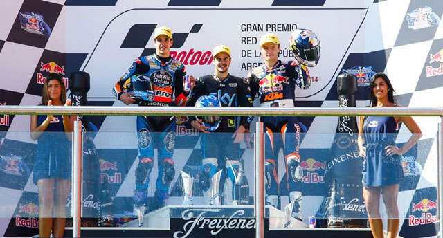 Подиум гонки Moto3 Гран-При Америк 2014