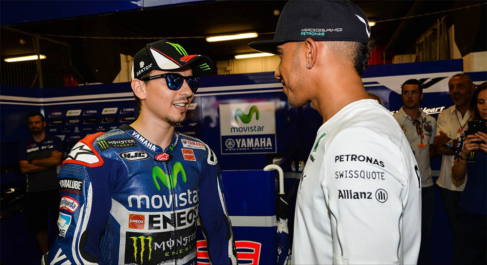 Хорхе Лоренсо и Льюис Хэмильтон, Movistar Yamaha MotoGP, 2014