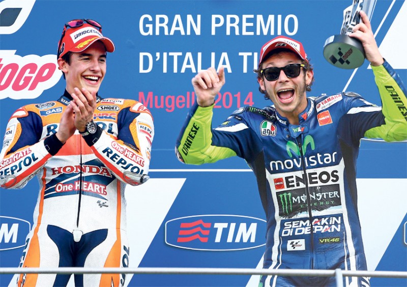 Марк Маркес и Валентино Росси