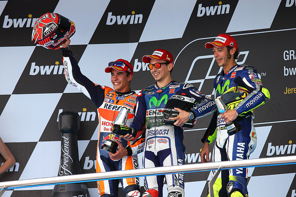 Подиум MotoGP Гран-При Испании 2015
