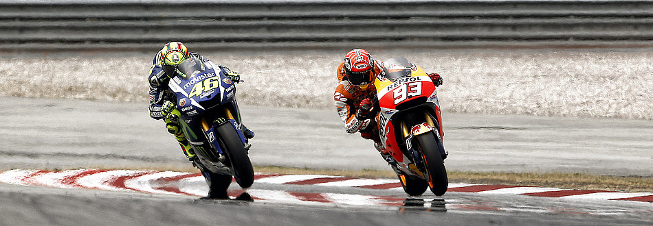 Валентино Росси и Марк Маркес, MotoGP Гран-При Малайзии 2015