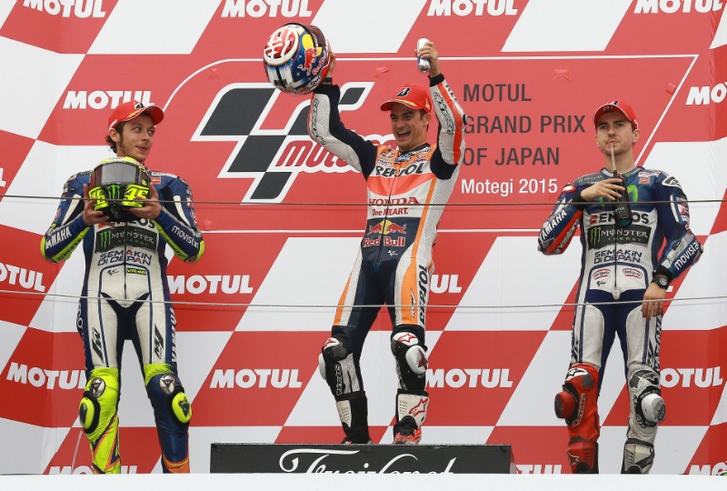 Подиум MotoGP Гран-При Японии 2015