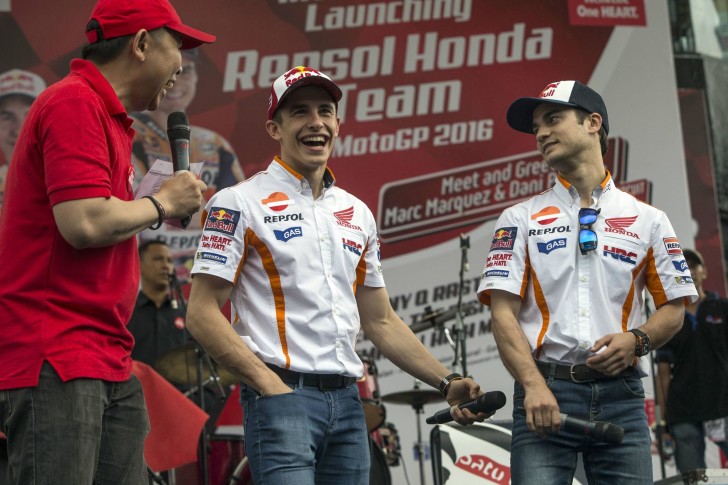 Педроса и Маркес (презентация Repsol Honda 2016)