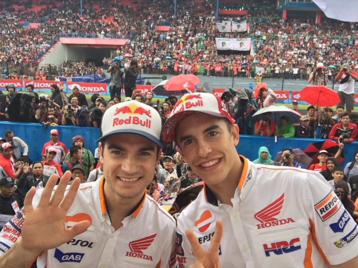 Педроса и Маркес (презентация Repsol Honda 2016)