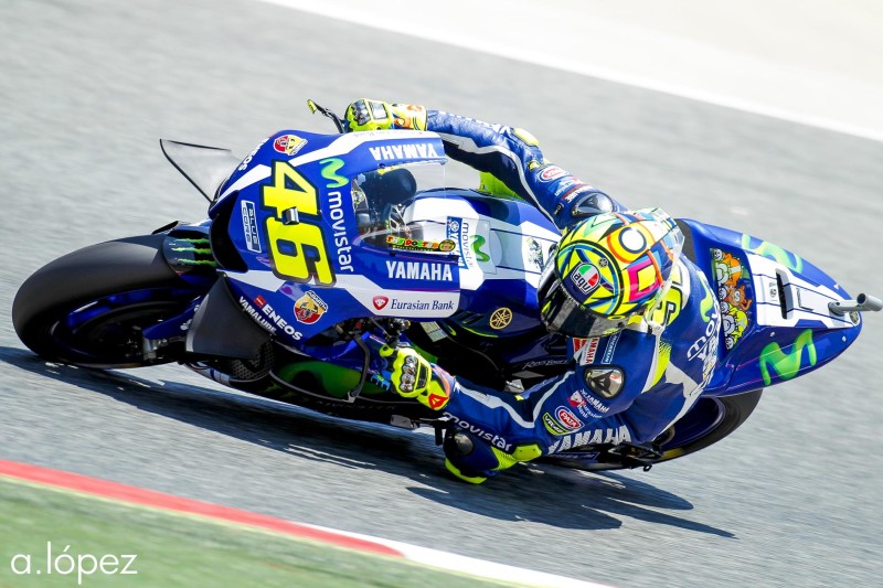 Валентино Росси, поворот, Каталония, 2016