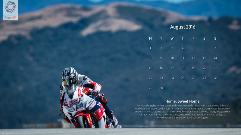 Календарь на август 2016 от Скотта Джонса