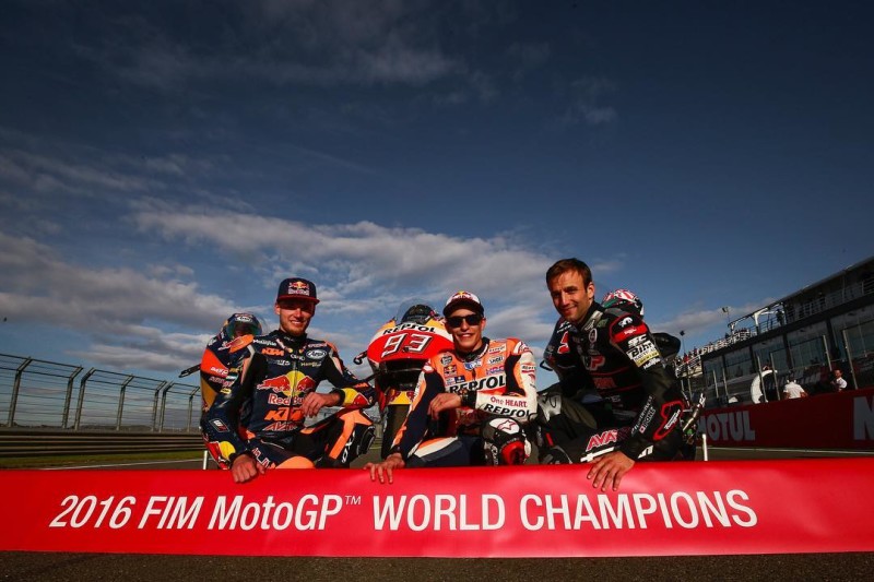 Биндер, Маркес, Зарко - чемпионы 2016 года