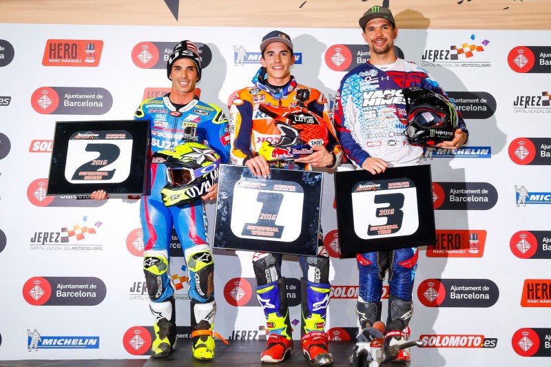 Элиас, Маркес и Бейкер на Superprestigio Dirt Track 2016
