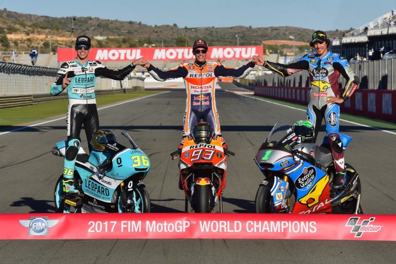 Мир, Маркес, Морбиделли - чемпионы Гран-При 2017 года
