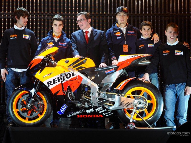 Педроса и Хэйден на презентации Repsol Honda 2008