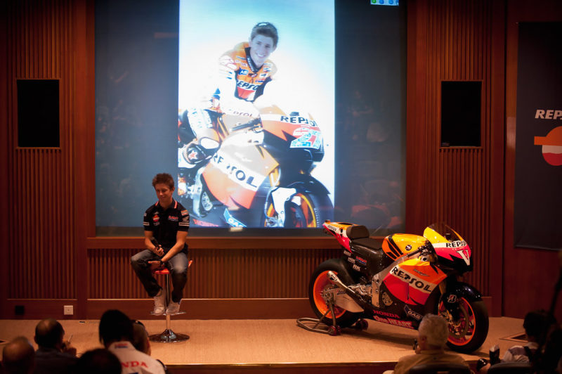 Кейси Стоунер на презентации Repsol Honda 2011