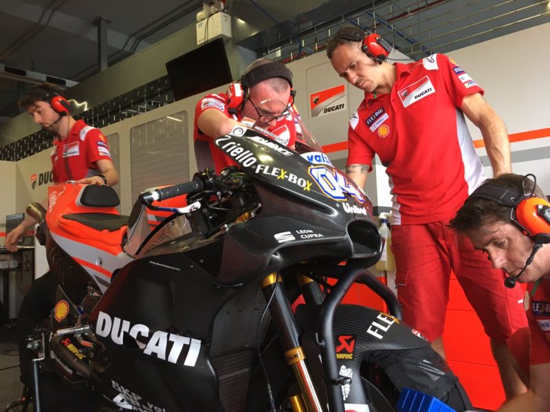 Аэрообтекатель Ducati (тесты в Таиланде 2018)