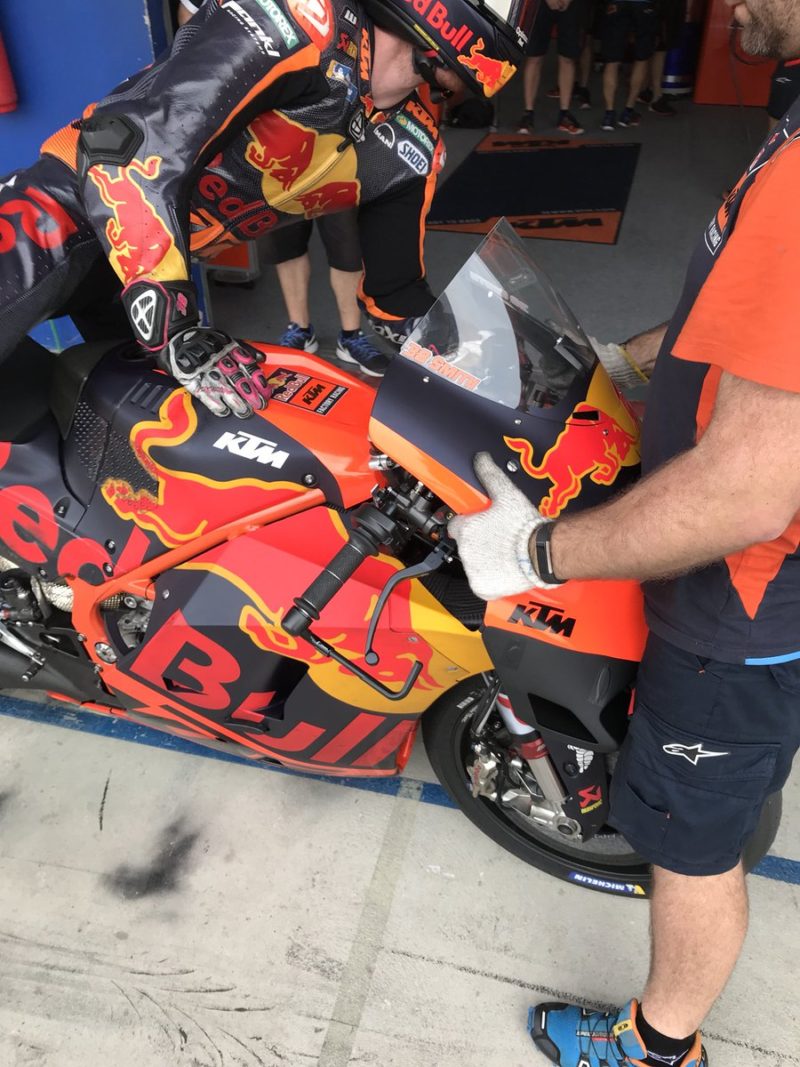 Аэрообтекатель КТМ (тесты MotoGP 2018 в Таиланде)