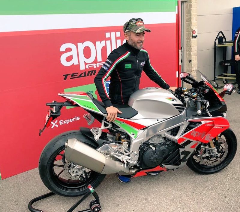Макс Бьяджи представил Aprilia RSV4RF Limited Edition (Трасса Америк, 2018)
