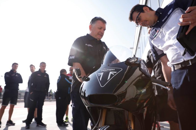 Тесты мотоцикла Triumph Moto2 (Арагон, 2018)