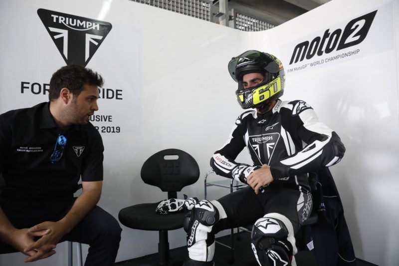 Тесты мотоцикла Triumph Moto2 (Арагон, 2018)