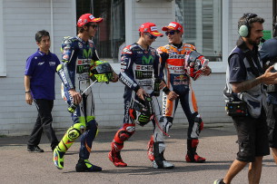 Валентино Росси, Марк Маркес, Хорхе Лоренцо. Гран-При Чехии, MotoGP 2015