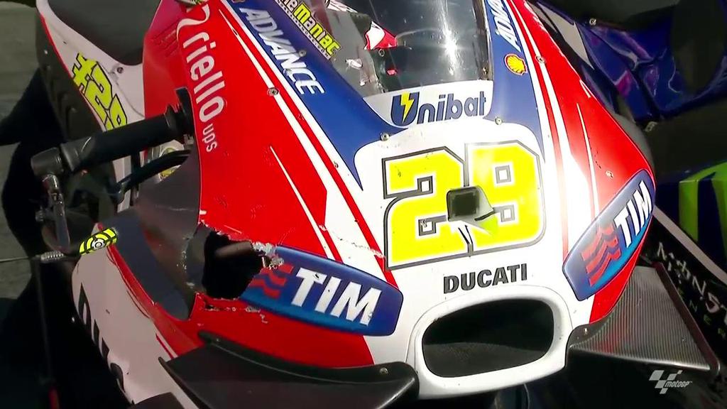 Последствия столкновения Андреа Ианноне с чайкой