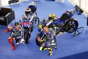 Лоренсо и Росси на презентации Movistar Yamaha 2016