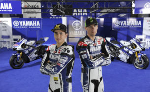 Лоренсо и Спис на презентации Yamaha Factory Racing 2012