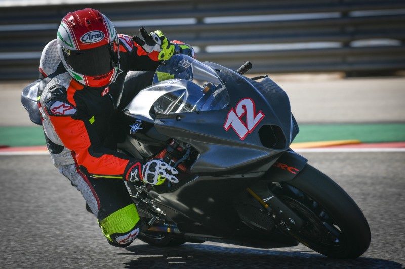 Лоренцо Ланци тестирует MV Agusta F2 (Арагон, 2018)
