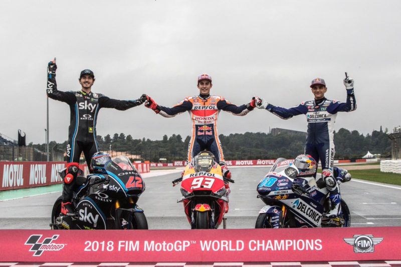 Баньяйя, Маркес и Мартин - чемпионы Гран-При 2018 года