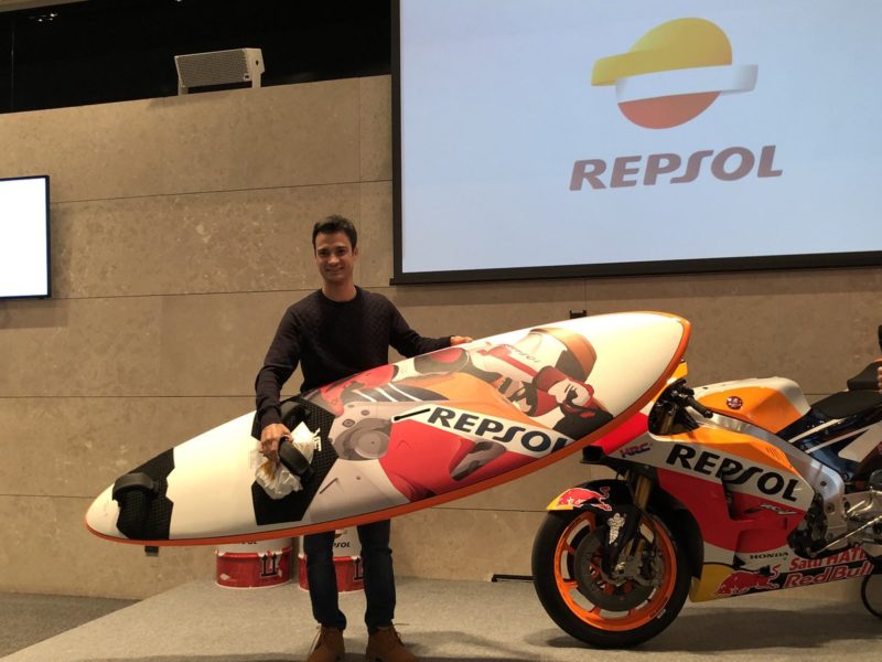 Дани Педроса в штаб-квартире Repsol