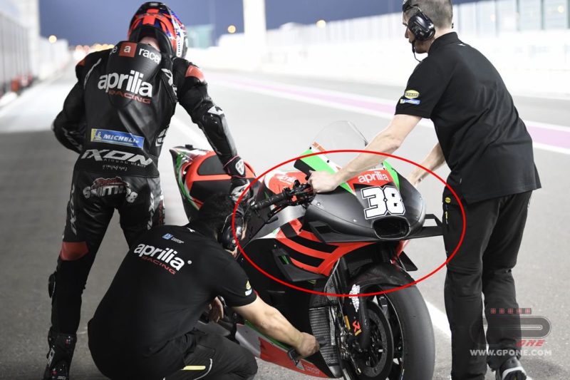 Аэрообтекатель Aprilia (тесты в Катаре, 2019)