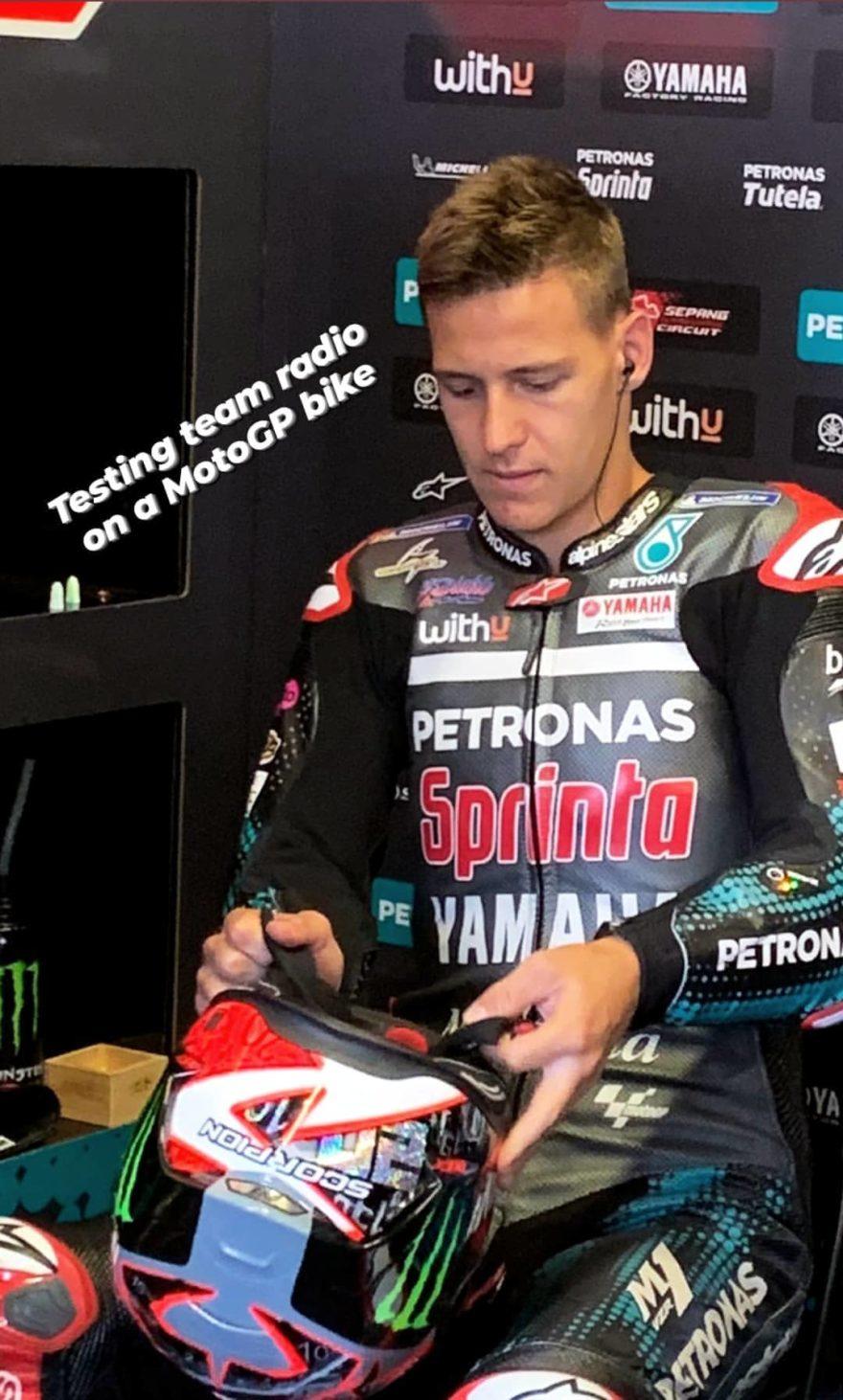 Фабио Квартараро с наушником