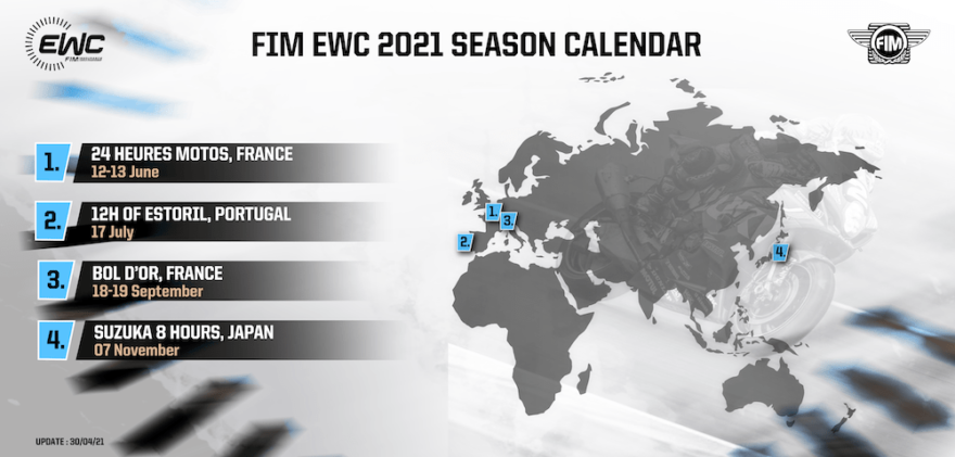 календарь FIM EWC 2021