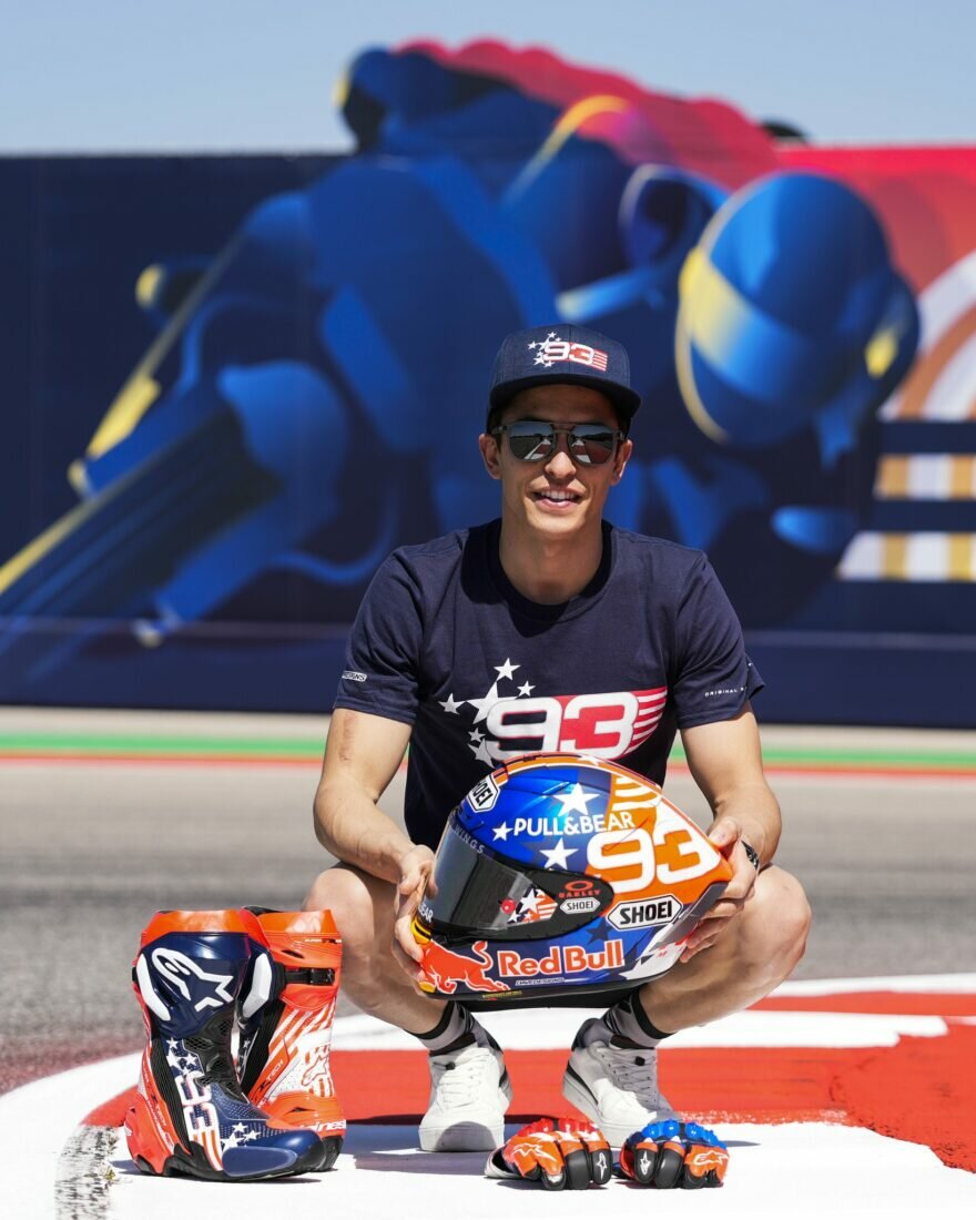 Марк Маркес и шлем для ГП Америк 2022