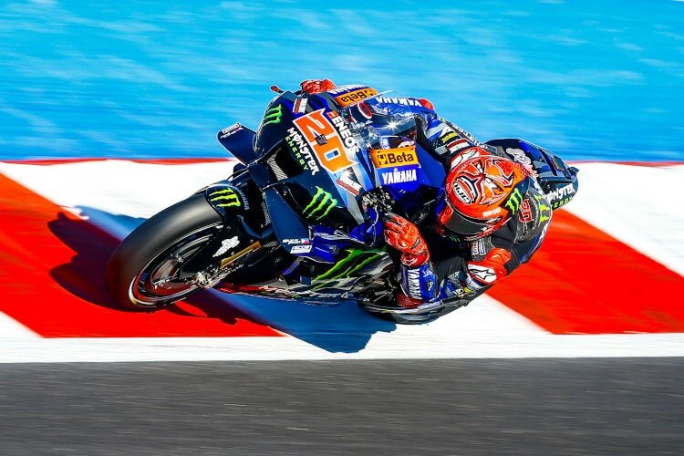 Фабио Квартараро на тестах в Мизано 2023