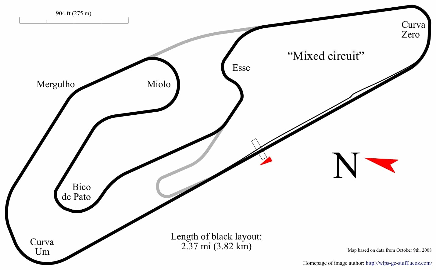 Схема трассы Автодром имени Айртона Сенны