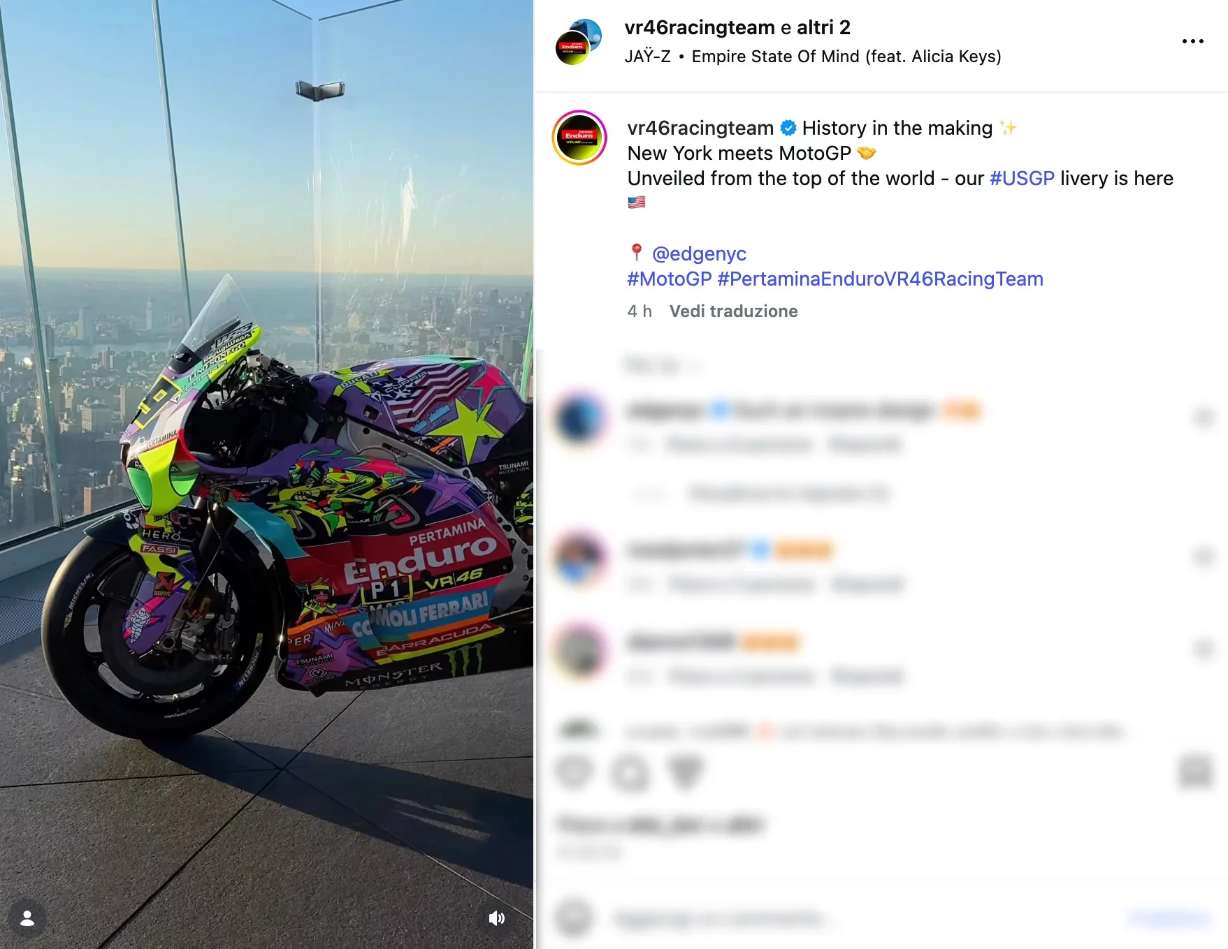 Имперский штат VR46: Ducati Морбиделли и Ди Джанантонио приветствуют Нью-Йорк